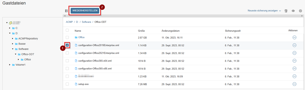 Dateien und/oder Verzeichnisse auswählen