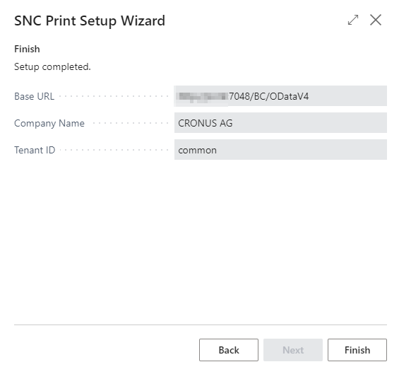 Here you can find the information for creating the Company