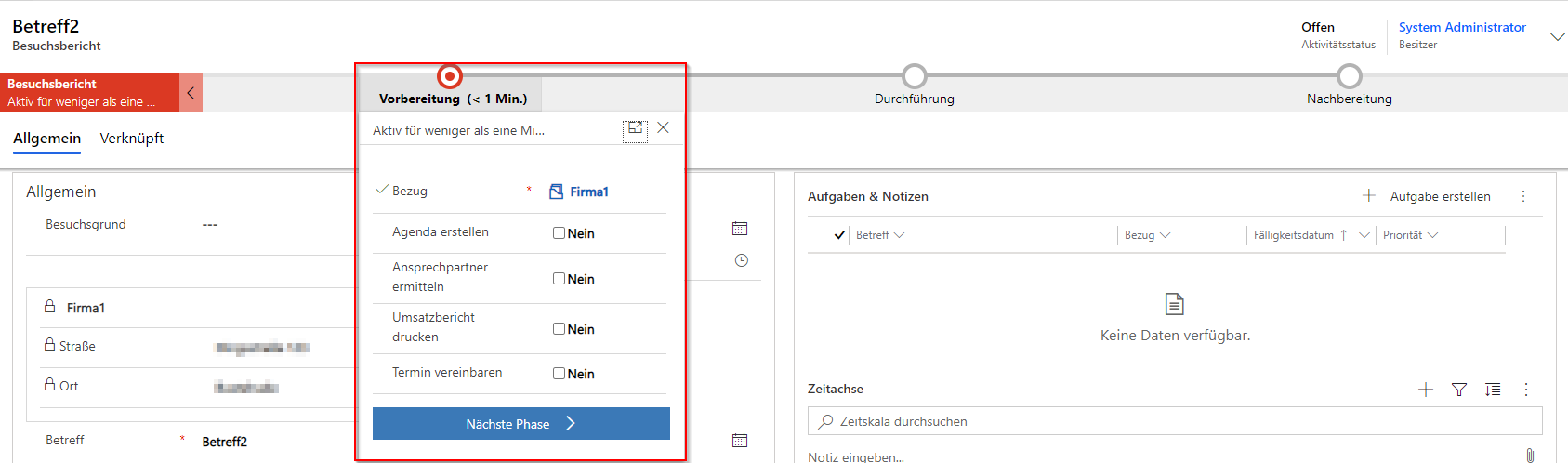 Wir empfehlen Ihnen, die Zeitleiste zu nutzen.