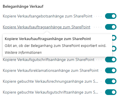 Beleganhänge Verkauf