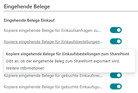 Eingehende Belege Einkauf
