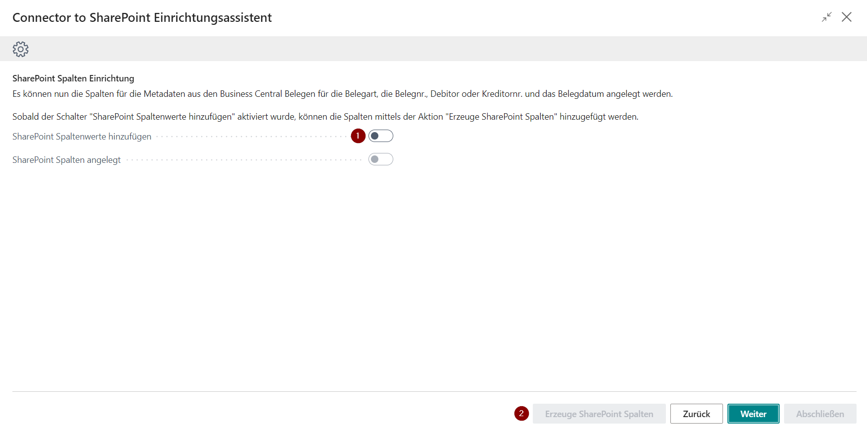 Spaltenwerte hinzufügen