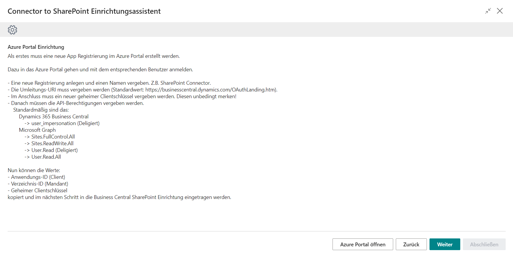 Azure App Registrierung anlegen