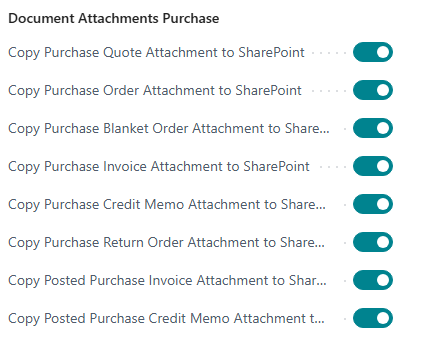 Purchase document attachments