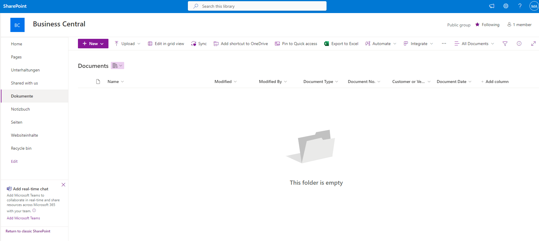 SharePoint Shared documents