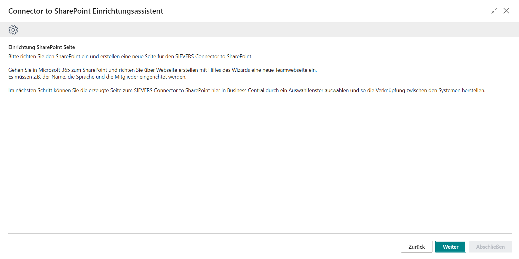 Create SharePoint site
