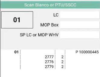 Der Zustand vor Bestätigung des Fachs mit neuer Tabellenzeile
