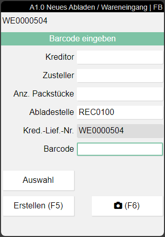 Geben Sie alle benötigten Daten ein.