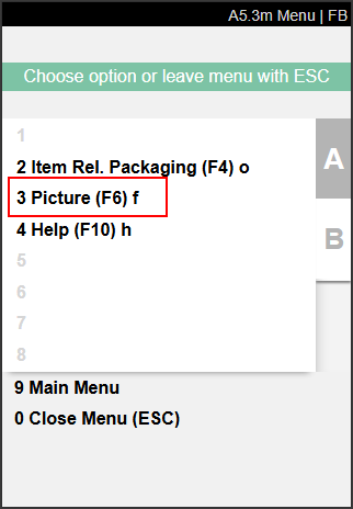 Here you can view the picture or take a new one