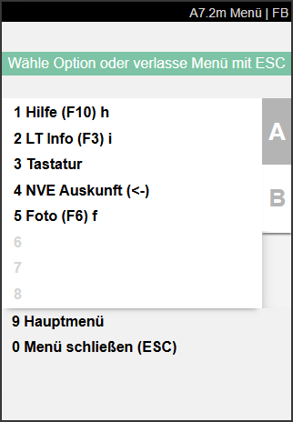 Die Fotofunktion im Menü