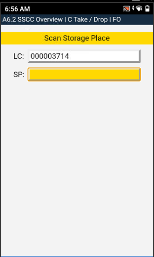 The LC field is already filled because the employee selected a SSCC in A6.2.