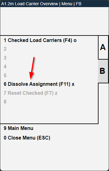 Dissolve Assignment via menu or F11
